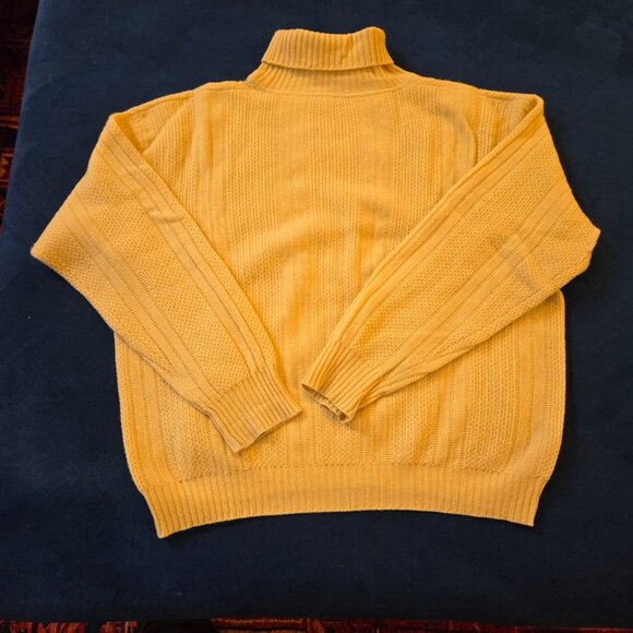 Malo tricot 100% pure cashmere ribbed pattern turtleneck sweater - Picture 3 of 4